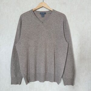 Daniel Cremiuex Men’s 100% Cashmere V-Neck Sweaters Longsleeve Classic in Crem L